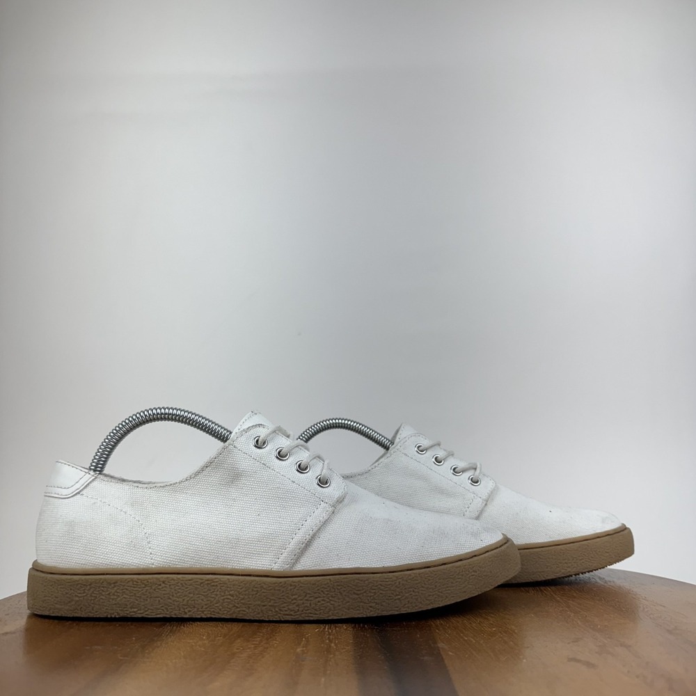 New Mens Abound Zander Ivory Canvas Low Comdort Casual Sneakers Size 7.5 M NWOB